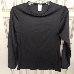 Warm & Silky UnderShirt SzS Black Long Sleeves Light Weight Pre-Owned